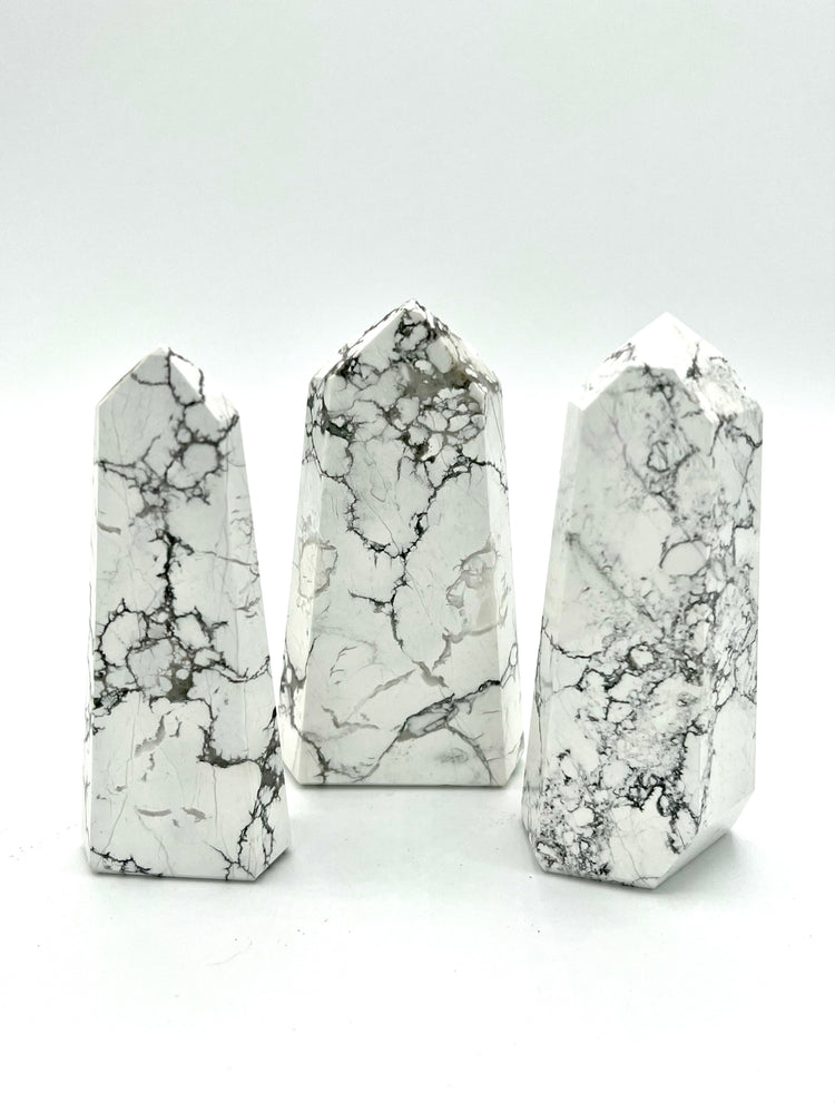 White Howlite Towers